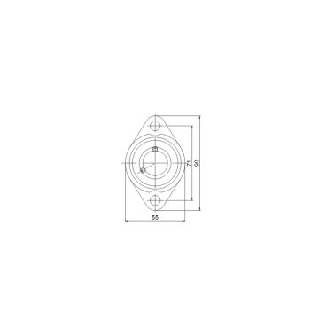 Mini Flanged bearing MKFL004, Ø20, 2-holes, set screw, stainless steel