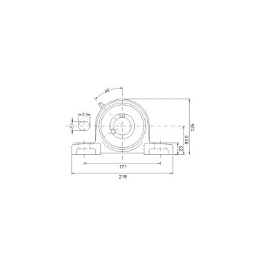 Mini Flanged bearing MKFL007, Ø35, 2-holes, set screw, stainless steel