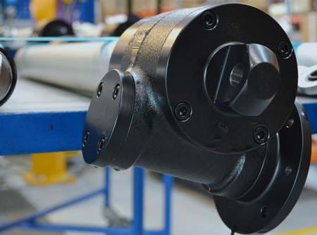  Linear actuators on a table in a factory