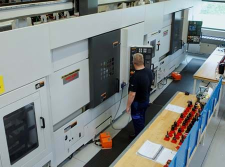 Employee at CNC machining centres