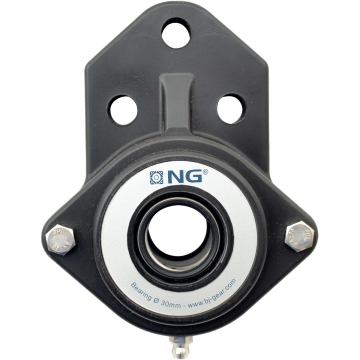 NG waterproof flange bearing F3 Ø30, 3-bolt, open cover
