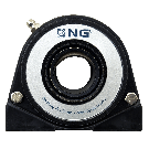 NG waterproof pillow block bearing with thread S2 Ø30, 2-bolt, open cover