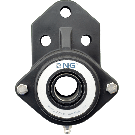 NG waterproof flange bearing F3 Ø25, 3-bolt, open cover