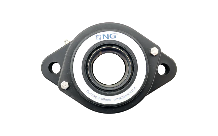 NG waterproof flange bearing F2 Ø50, 2-bolt, open cover