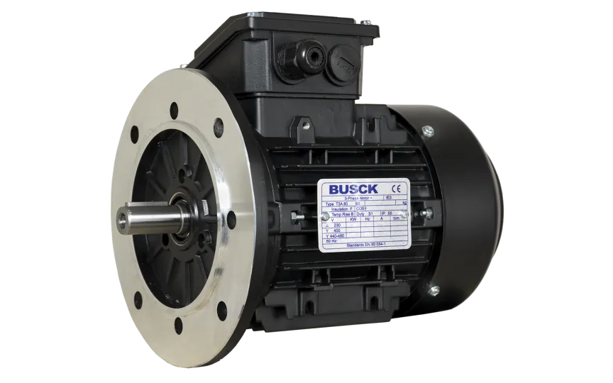 Busck AC-motor T3A80B-2B5A22, 1.1kW, 2900RPM, 230/400V, 50Hz, ATEX 22, aluminium